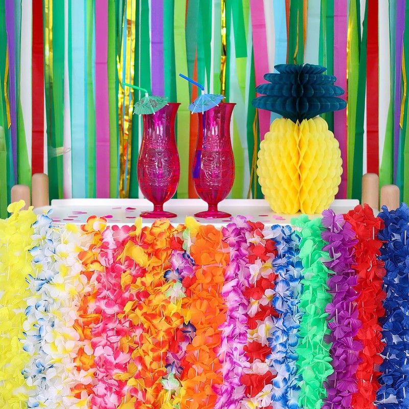 LIOOBO Hawaiian Lei Hawaii Leis 36 Hula Leis Hawaiian Ornament