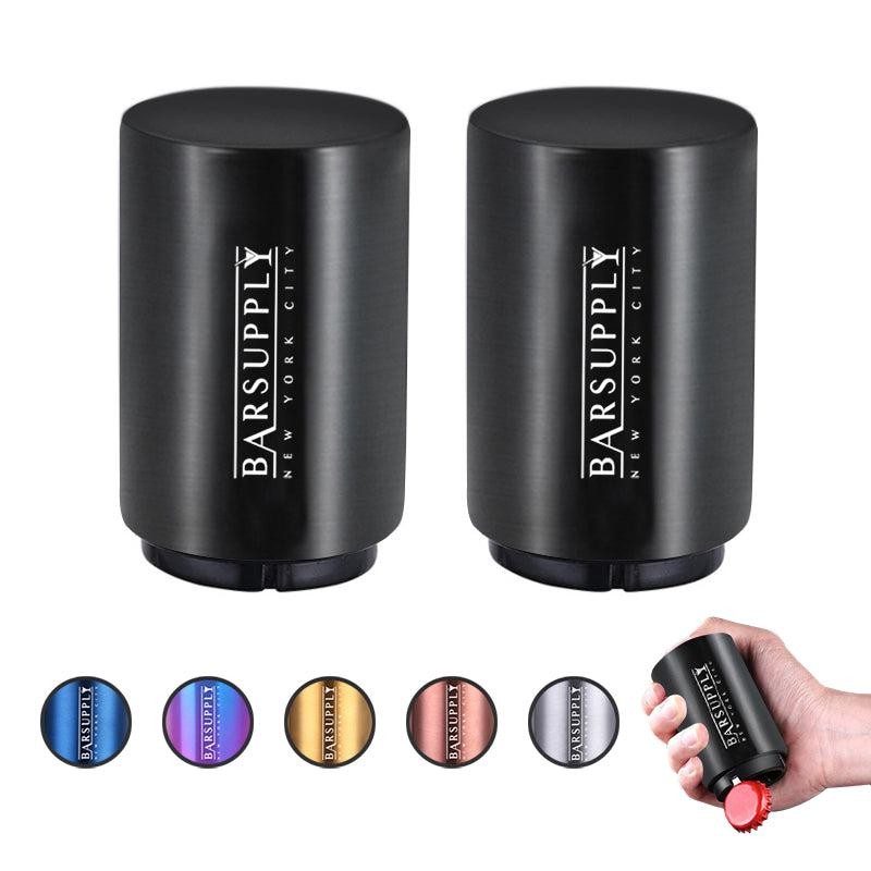 2-Pack Push Down Automatic Magnetic Beer Bottle Opener - Color:
