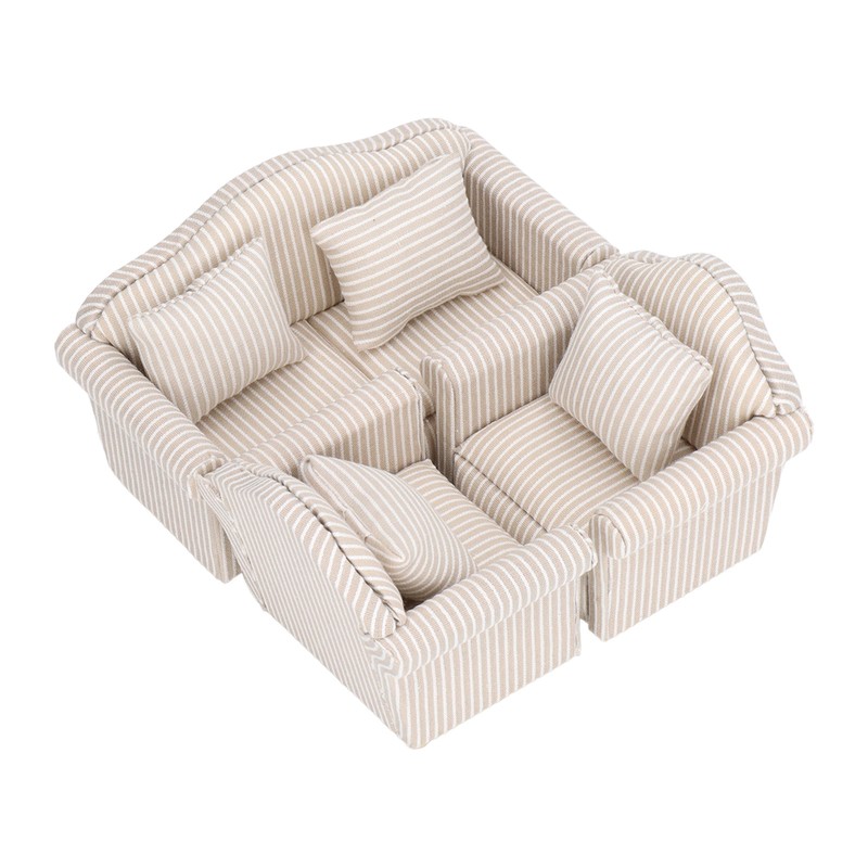 1:12 Scale Dollhouse Sofa Hand Crafted High Simulation Miniature Sofa