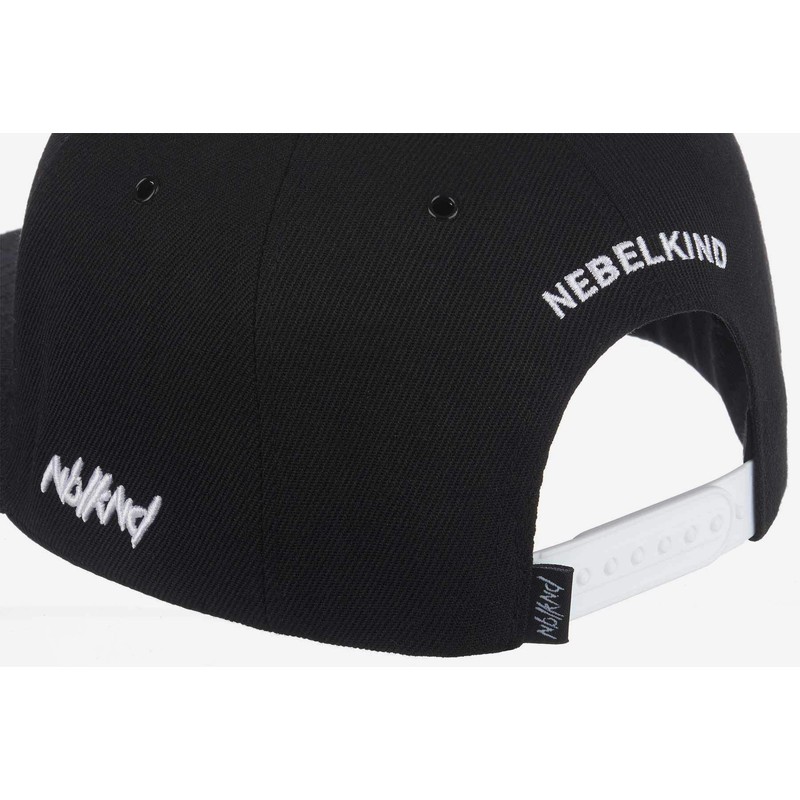 Nebelkind Snapback Cap Black Houndstooth Size Adjustable Unisex One Size