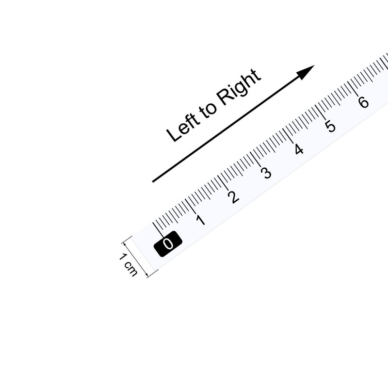 uxcell Adhesive Tape Measure 100cm Left to Right Read Measuring