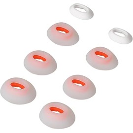 Tune Flex Earphone Tips 4 Pairs Replacement Silicone Ear Tips Compatible with JBL Tune Flex Earbuds Headphones XS/S/M/L 4 Size Earbuds Earplugs Set (4 Pairs, White)