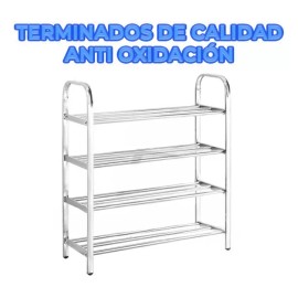 EGTMA Organizador De Zapatos 4 Niveles De Acero Inoxidable