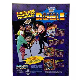 Data East WWF Royal Rumble Pinball Flyer Original 90s Promo Game Art Vintage WWE