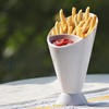 KIRALOVE French fries holder with sauces - restaurant - plastic