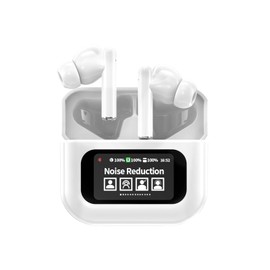 Xmenha Wireless Active Noise Cancelling Touch Screen Earbuds with Touch Screen ANC Transparency Mode Blue Tooth Ear Buds Active Noise Canceling Bluetooth Touchscreen Earbuds for Small Ear Canals