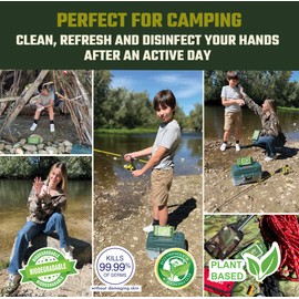 OFF GRID Hand and Body Wipes | Trusted Wipe of the US Military | Alcohol-Free Wipes | Plant-Based Wipes for Camping, Hiking, & More | Travel-Friendly & Flushable | 6 Pack