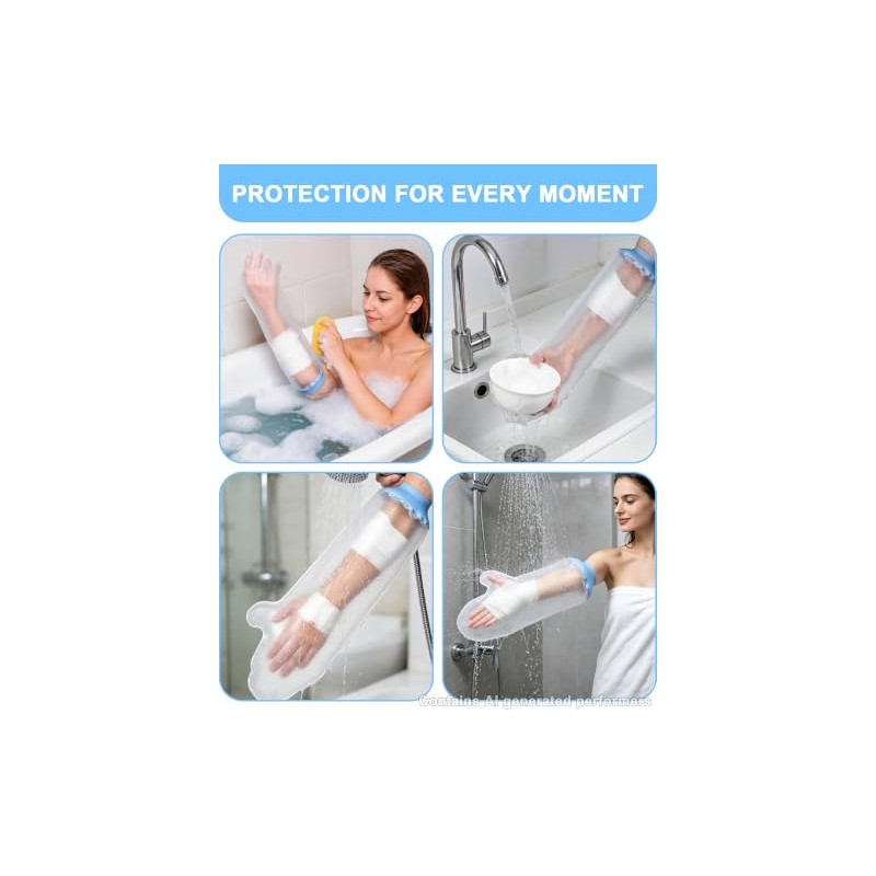1 Pack Waterproof Arm Cast Cover for Shower and Bath