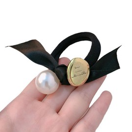 2 Pcs Geometric Metal Pearl Hair Scrunchies Hair Rope Elastic Hair Bands Hair Ties Ponytail Holder Hair Accessories for Girls Women(Silver and Gold)