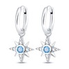 QIKAOLA S925 Silver Earrings for Women Huggie Hoop Earrings Colourful