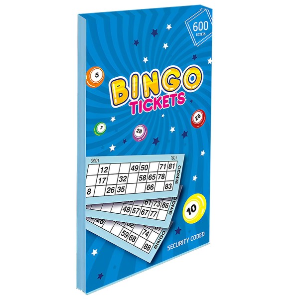 600 Bingo Tickets - Bingo Games Traditional Family Game, Educational,