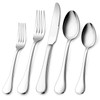40-Piece Silverware Set for 8, E-far 18/10 Stainless Steel Flatware