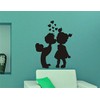 Kissing Child Love Black Wall Sticker and Wallpaper Size(59 65)