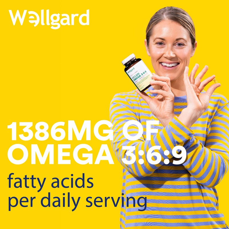 Vegan Omega 3 6 9 Capsules by Wellgard - High
