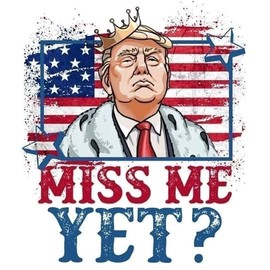 Funny Trump Car Stickers, Miss Me Yet Vinyl Waterproof Sticker, 5x5 Inches - Trump Car Decal, Window Trucks Vehicles Women