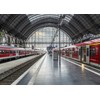 BELECO 2.1x1.5m Fabric Train Station Backdrop Train Platform Railroad Track