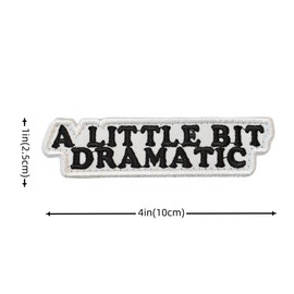 A Little Bit Dramatic Patch Hook and Loop Embroidered Biker Applique Tactical Badge for Backpacks Jackets Helmets Gym Clothes Vests Bags Cool Funny Emblem for Motorcycle Enthusiasts and Riders