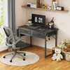 DLisiting Small Desk with Fabric Drawers for Bedroom, 32 Inch