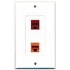 RiteAV 1 Port Cat5e Ethernet Orange 1 Port Cat5e Ethernet