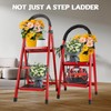 WAWINY 2 Step Ladder Folding, Step Stools for Adults with