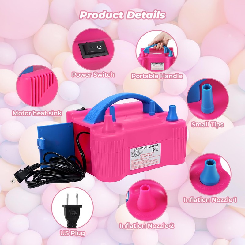 keebapoo Portable Balloon Pump Electric, KEEBAPOO Air Blower Dual Nozzle