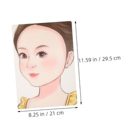 TEHAUX 2X Face Painting Practice Board Reusable Boys and Girls Face Paint Palette Templates for Event Home