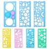 UCEC Ruler Elementary School Student Template with Rolling Ruler, Multi-functional,