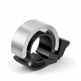 Bicycle Bell for Handlebar, Aluminum Hidden Design, 22mm Road Mountain Bike Compatible, Multi-Colour (Silver)