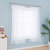 Deconovo Solid Voile Curtains Super Soft Semi Transparent Pencil Net