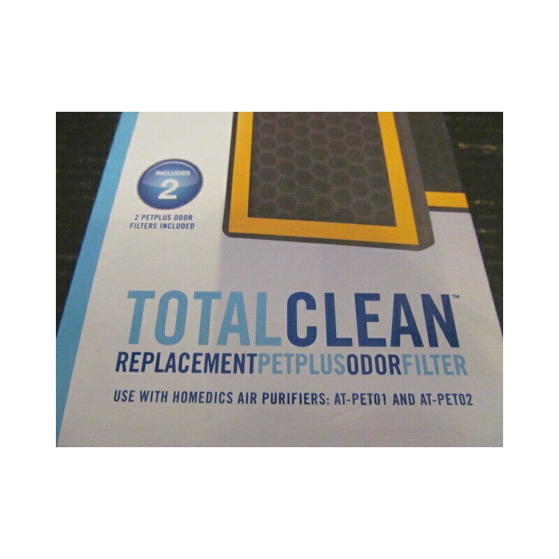 Genuine Homedics Total Clean Replacement PetPlus Odor Filter 2-Pack, AT-PETODRA