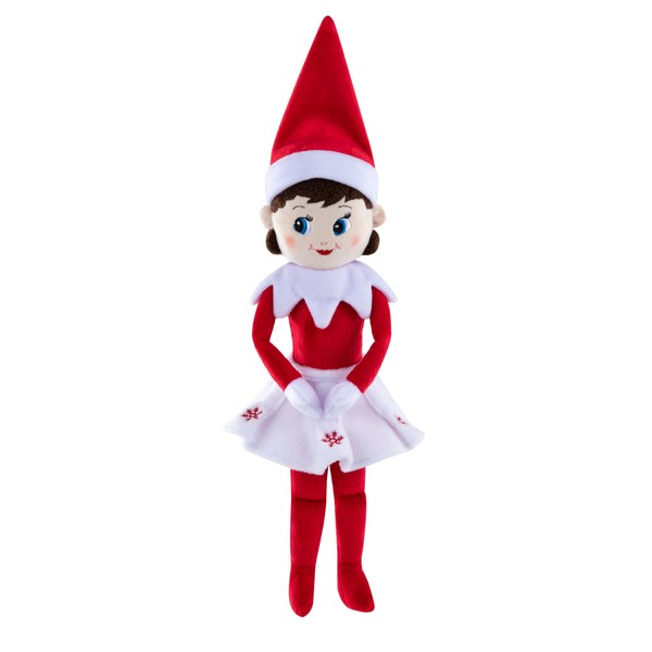 The Elf on the Shelf Plushee Pals - 17-inch The Elf on the Shelf Scout Elf Plush Toys - Huggable and Lovable Blue Eyed Girl Stuffed Elf Plush