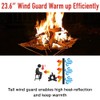 Japard Camping Stove Windscreen, Large Tall Folding Windshield Propane Burner