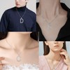 Jewmon Initial Necklace 925 Sterling Silver Cubic Zirconia Alphabet 26