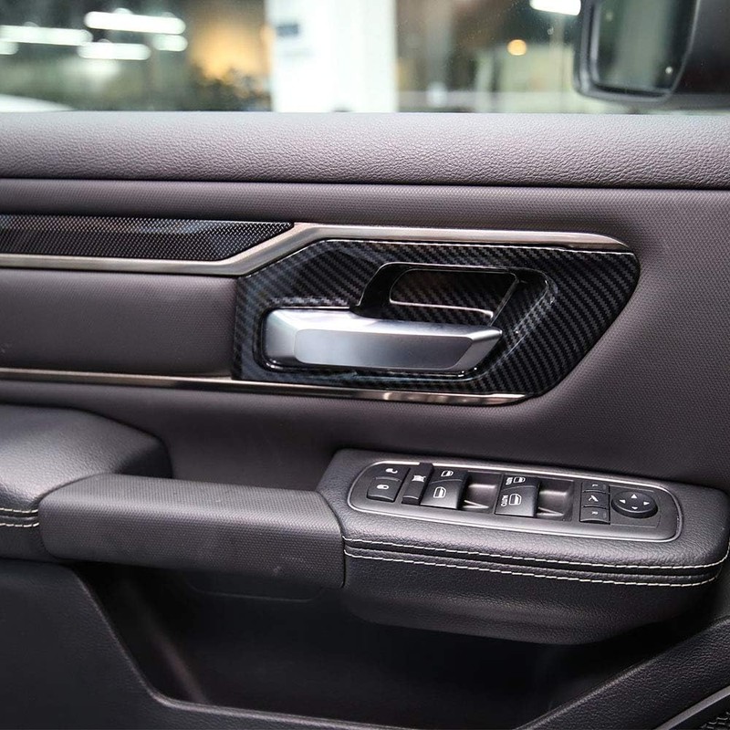 Korlot Carbon Fiber Style Interior Door Handle Bowl Panel Cover