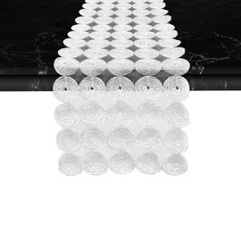 Elegant Comfort Embroidery Misho Runner-Dresser Scarf for Home Room Crochet Tabletop, Kitchen Dining Table Decoration for Indoor and Outdoor, 16 X 72 Inch, White