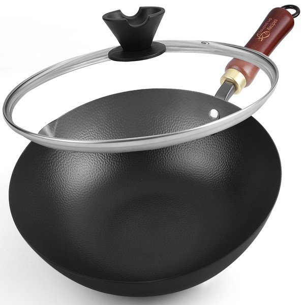 Souped Up Recipes 10 Inch Carbon Steel Wok For Electric,