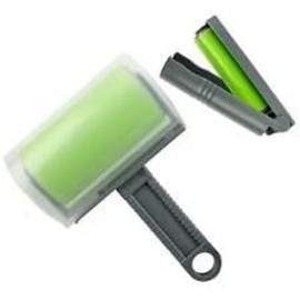 Best Sticky Original Gel Lint Roller Cleaner and Pet Hair Remover, Washable and Reusable, Set of Two For Clothes, Dog Hair, and Car Seats, Green