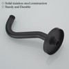 RANDOM Curved Shower Arm with Flange,8-inch S-Shape Matte Black Shower