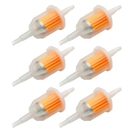 Set of 6 Petrol Filter Fuel Filter Universal 8 mm 6 mm Fuel Filter for Motorcycle, Lawn Mower, Scooter Moped, Car, Car, Diesel Moped, High Density, Reusable Fuel Filter with Transparent Design