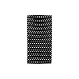 Moslion Moroccan Quatrefoil Hand Towels Black and White Accent Geometric Pattern Modern Design Hand Towels Kitchen Hand Towels for Bathroom Soft Polyester-Microfiber 30Lx15W Inch