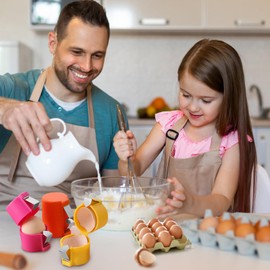 Egg Shell Opener, 2025 New Egg Cracker Tool for Raw Eggs, Handheld Eggs Breaker Multifunctional Egg Cutter Egg Cracker and Separator for Cooking Camping Kitchen Gadgets（3 pieces in random colors）