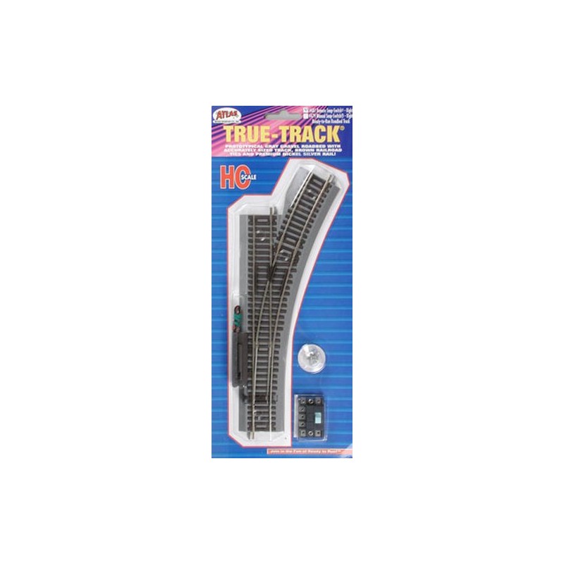 True-Track Snap Remote Switch Right HO Scale Atlas Trains