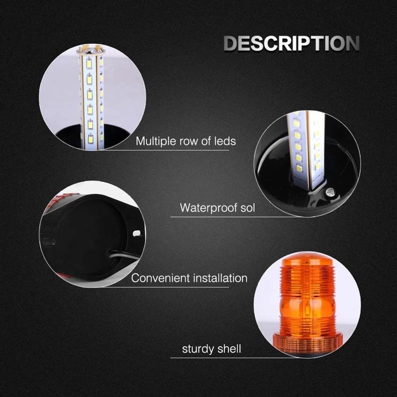 Encell LED Emergency Beacon Light Bright Waterproof Vehicles Strobe Lights