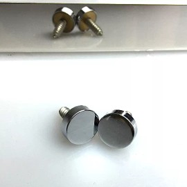 ITEZA LLC Stainless Steel Rust Free Metal Chrome Screw Cap for License Plate Frame Holder