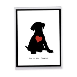 The Best Card Company - Jumbo Pet Sympathy Greeting Card 8.5 x 11 Inch with Envelope (1 Pack) Large Furever In Our Heart - Dog J10066APSG