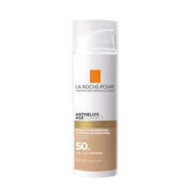 La Roche-Posay Anthelios Age Correct Protector Solar Facial Con Color Antiarrugas, Hidrata Y Restaura La Barrera De La Piel, Con Ácido Hialurónico Y T
