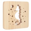 Wooden 3D LED Light Hollow Seahorse Pattern USB Power Supply