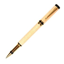 Lanier Pens Elite Rollerball Pen - 24kt Gold - Birds Eye Maple