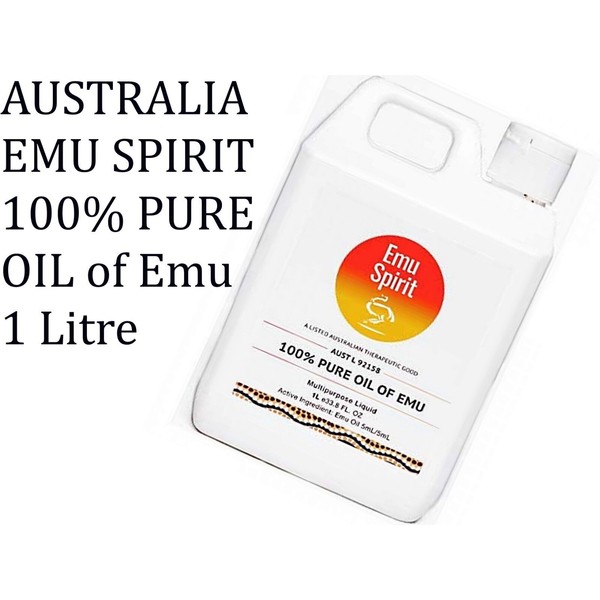 AUSTRALIA EMU SPIRIT 100% PURE OIL of Emu 1 Litre / 33.8 oz Arthritis Eczema 1L