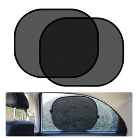 Car Sun Shades for Side and Rear Window (2 Pack) - Car Sunshade Protector - Protect Your Kids and Pets in The Back seat from Sun Glare and Heat. Blocks Over 98% of Harmful UV Rays (17.1" L x 14" W)